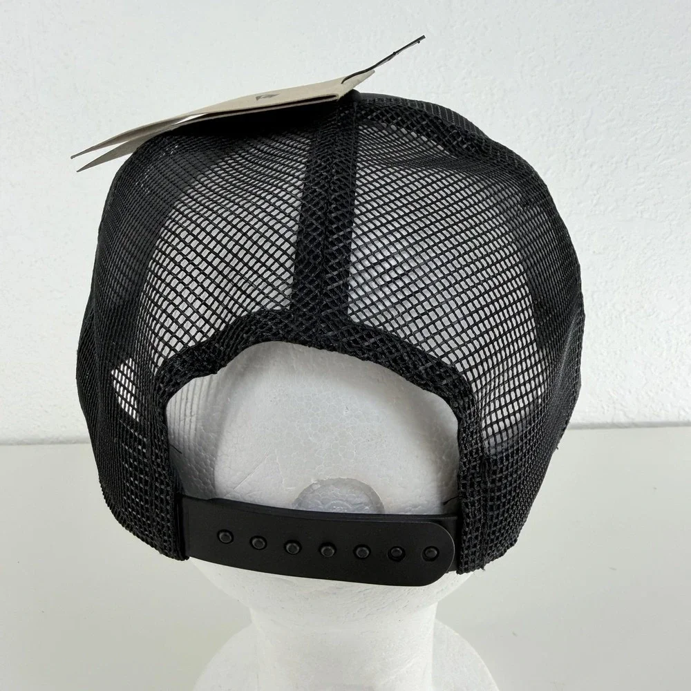 Nike Hat Cap Snap Back L Mens Black Rise Cap Bear Mountain Rope Mesh Trucker